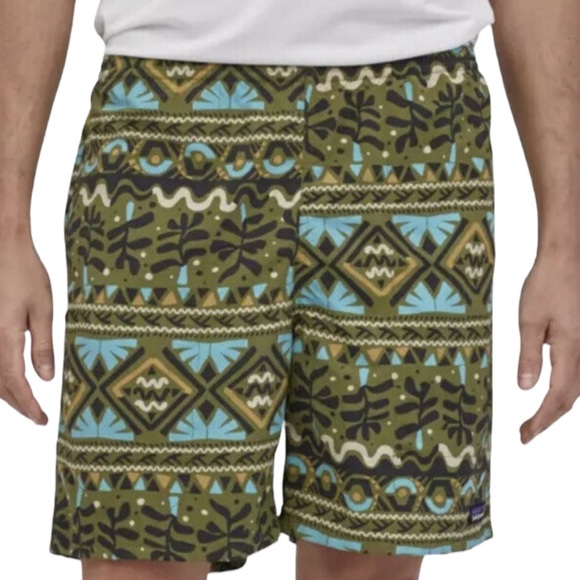 PATAGONIA Men’s Baggies Mangrove Tiki 7" Swim Trunks - Picture 1 of 16